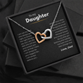 Load image into Gallery viewer, To My Daughter Interlocking Hearts Necklace