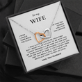 Load image into Gallery viewer, To My Wife Interlocking Hearts Necklace