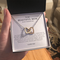 Load image into Gallery viewer, To My Beautiful Mom On My Wedding Day Interlocking Hearts Necklace