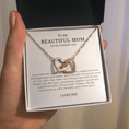 Load image into Gallery viewer, To My Beautiful Mom On My Wedding Day Interlocking Hearts Necklace