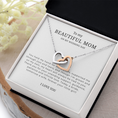 Load image into Gallery viewer, To My Beautiful Mom On My Wedding Day Interlocking Hearts Necklace