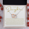 Load image into Gallery viewer, To My Daughter Interlocking Hearts Necklace