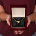 Load image into Gallery viewer, To My Daughter Interlocking Hearts Necklace