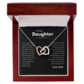 Load image into Gallery viewer, To My Daughter Interlocking Hearts Necklace