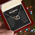 Load image into Gallery viewer, To My Daughter Interlocking Hearts Necklace
