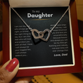 Load image into Gallery viewer, To My Daughter Interlocking Hearts Necklace