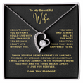 Load image into Gallery viewer, To My Beautiful Wife Interlocking Hearts Necklace