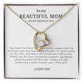 Load image into Gallery viewer, To My Beautiful Mom On My Wedding Day Interlocking Hearts Necklace