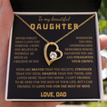 Load image into Gallery viewer, To My Beautiful Daughter Forever Love Necklace