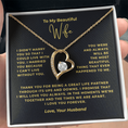 Load image into Gallery viewer, To My Beautiful Wife Interlocking Hearts Necklace