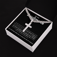 Load image into Gallery viewer, Personalized To My Soulmate Cross with Cuban Link Chain