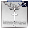 Load image into Gallery viewer, Personalized Promise Necklace Cross with Cuban Link Chain