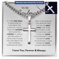 Load image into Gallery viewer, Personalized To My Soulmate Cross with Cuban Link Chain