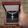 Load image into Gallery viewer, Personalized To My Soulmate Cross with Cuban Link Chain