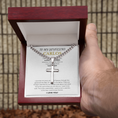 Load image into Gallery viewer, Personalized To My Boyfriend Cross with Cuban Link Chain