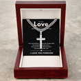 Load image into Gallery viewer, Personalized To My Love Cross with Cuban Link Chain