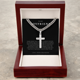 Load image into Gallery viewer, Personalized To My Boyfriend Cross with Cuban Link Chain