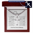 Load image into Gallery viewer, Personalized To My Soulmate Cross with Cuban Link Chain