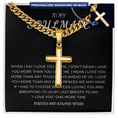 Load image into Gallery viewer, Personalized To My Soulmate Cross with Cuban Link Chain