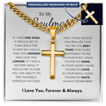 Load image into Gallery viewer, Personalized To My Soulmate Cross with Cuban Link Chain