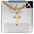 Load image into Gallery viewer, Personalized To My Boyfriend Cross with Cuban Link Chain