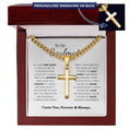 Load image into Gallery viewer, Personalized To My Soulmate Cross with Cuban Link Chain