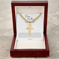 Load image into Gallery viewer, Personalized Promise Necklace Cross with Cuban Link Chain