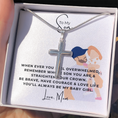 Load image into Gallery viewer, To My Son Artisan Cross Necklace with Snake Chain