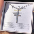 Load image into Gallery viewer, Prosonalized Promise Cross Necklace with Snake Chain
