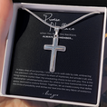 Load image into Gallery viewer, Promise Cross Necklace with Snake Chain