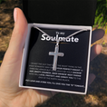 Load image into Gallery viewer, To My Soulmate Artisan Cross Necklace with Snake Chain