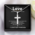 Load image into Gallery viewer, To My Love Artisan Cross Necklace with Snake Chain