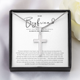 Load image into Gallery viewer, To My Boyfriend Cross Necklace with Snake Chain