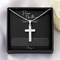 Load image into Gallery viewer, Promise Cross Necklace with Snake Chain