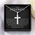 Load image into Gallery viewer, To My Soulmate Cross Necklace with Snake Chain