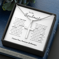 Load image into Gallery viewer, To My Soulmate Artisan Cross Necklace with Snake Chain