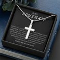 Load image into Gallery viewer, To My Soulmate Cross Necklace with Snake Chain