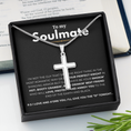 Load image into Gallery viewer, To My Soulmate Artisan Cross Necklace with Snake Chain