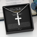 Load image into Gallery viewer, Prosonalized Promise Cross Necklace with Snake Chain