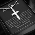 Load image into Gallery viewer, To My Soulmate Cross Necklace with Snake Chain