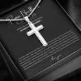 Load image into Gallery viewer, Prosonalized Promise Cross Necklace with Snake Chain