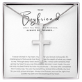 Load image into Gallery viewer, To My Boyfriend Cross Necklace with Snake Chain