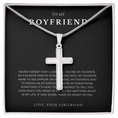 Load image into Gallery viewer, To My Boyfriend Cross Necklace with Snake Chain