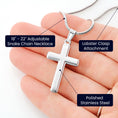 Load image into Gallery viewer, To My Soulmate Artisan Cross Necklace with Snake Chain