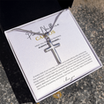 Load image into Gallery viewer, Prosonalized Promise Cross Necklace with Snake Chain