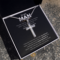 Load image into Gallery viewer, To My Man Artisan Cross Necklace with Snake Chain