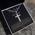 Load image into Gallery viewer, Prosonalized Promise Cross Necklace with Snake Chain