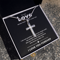 Load image into Gallery viewer, To My Love Artisan Cross Necklace with Snake Chain