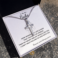 Load image into Gallery viewer, To My Hot Babe Artisan Cross Necklace with Snake Chain