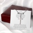 Load image into Gallery viewer, To My Man Cross Necklace with Snake Chain